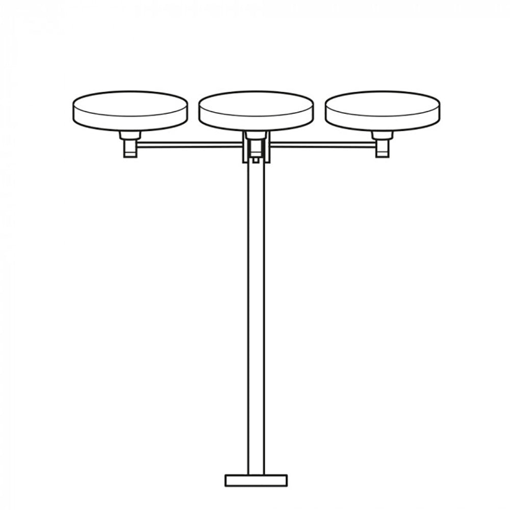Buy Post Tops Australia Cerchio Post Top Charcoal Aluminium 4000K - F1068