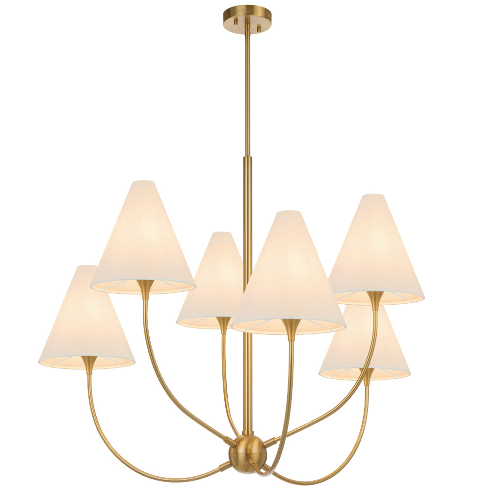 Farnix 6 Light Pendant Antique Gold - FARNIX PE06-AG