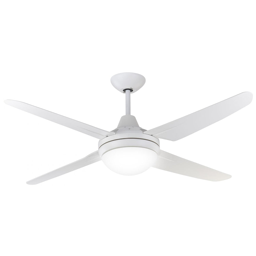 Clare AC Ceiling Fan 54" White With B22 Light - FC662134WH