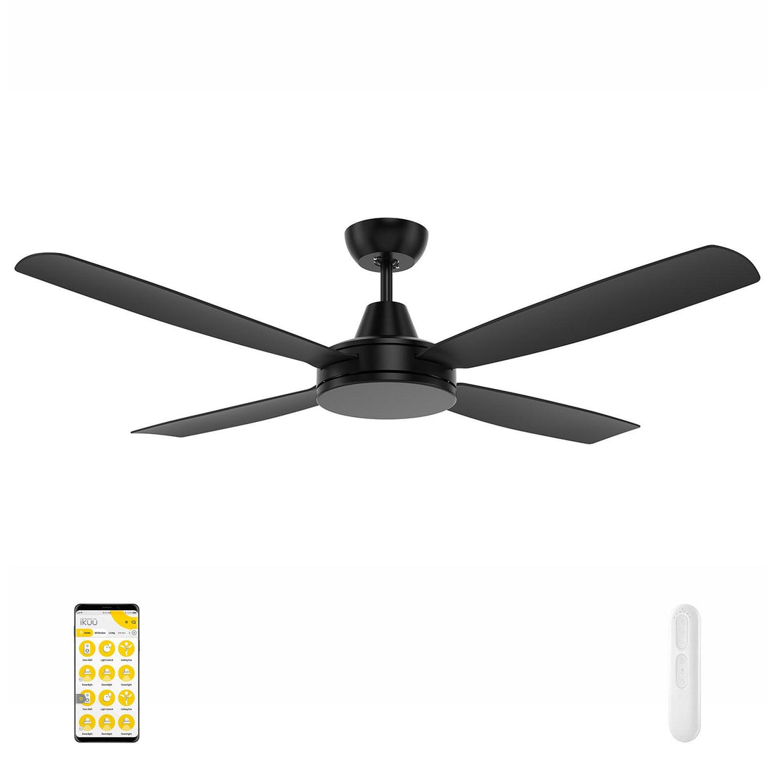 Nemoi DC Ikuü Smart Wi-Fi Ceiling Fan 54" Black With Remote - FC700134BKHA