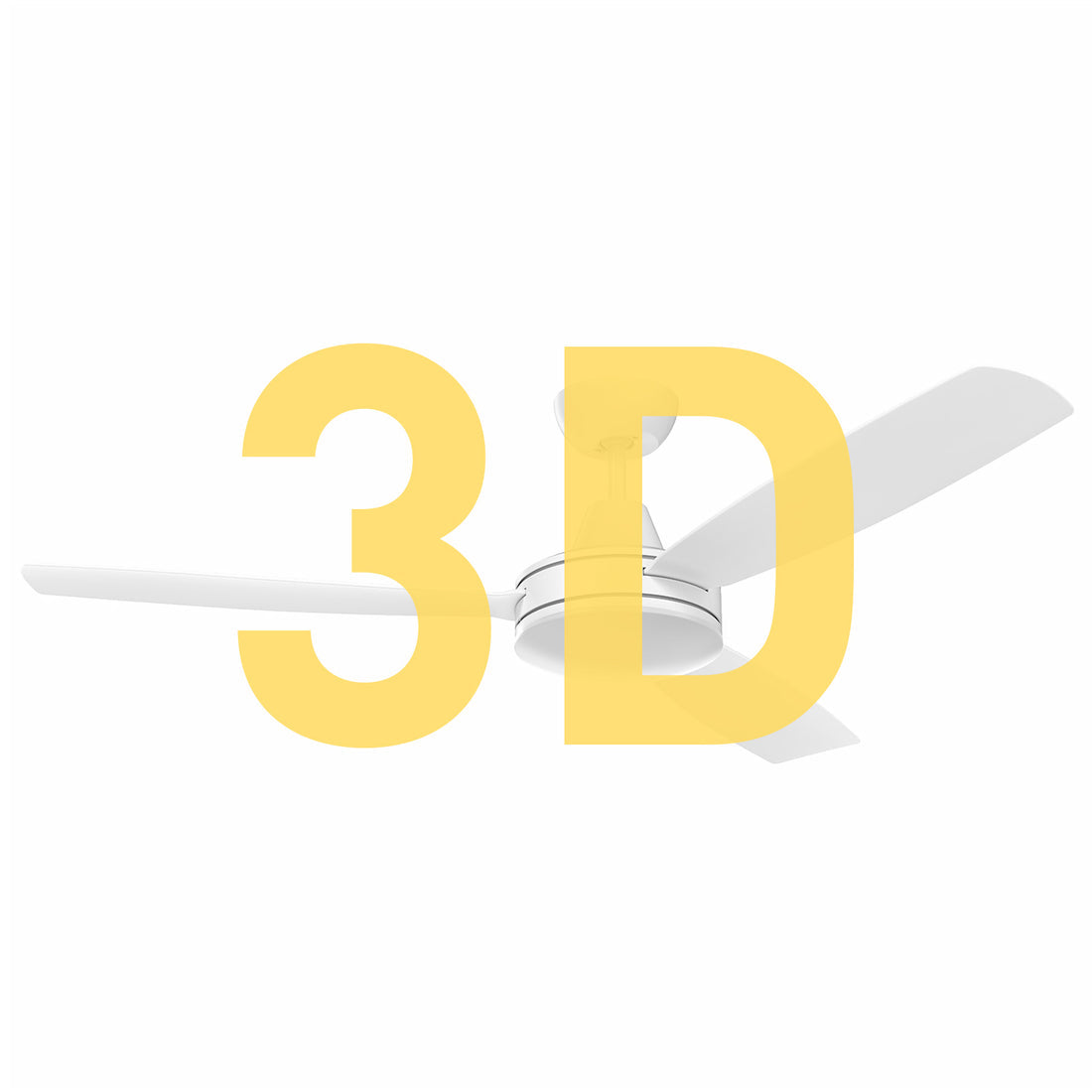 Nemoi 3B DC Ikuü Ceiling Fan 54" LED Light White With Remote - FC708133WH