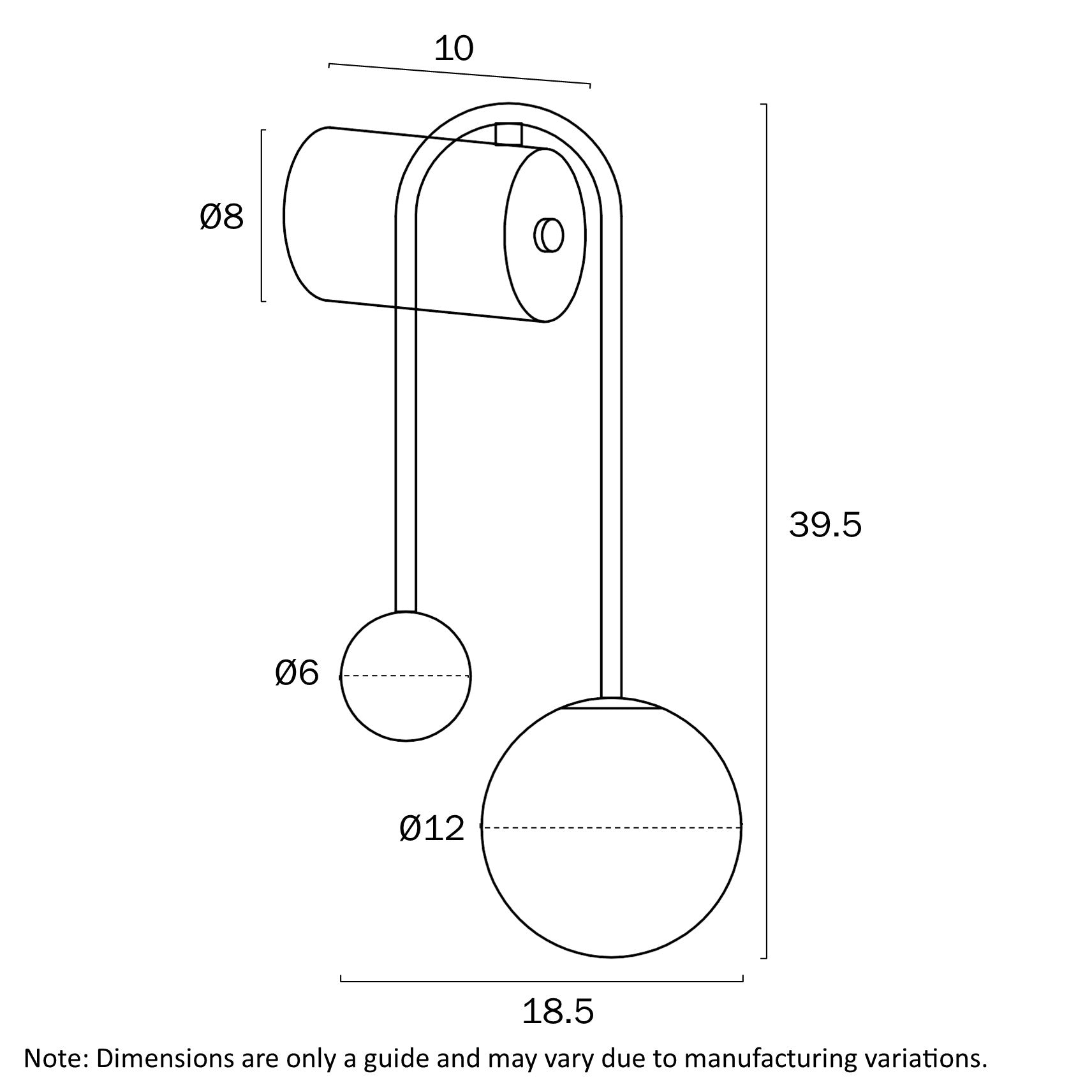 Felton Arm Wall Light Antique Gold & Clear - FELTON WBA-AGCLP
