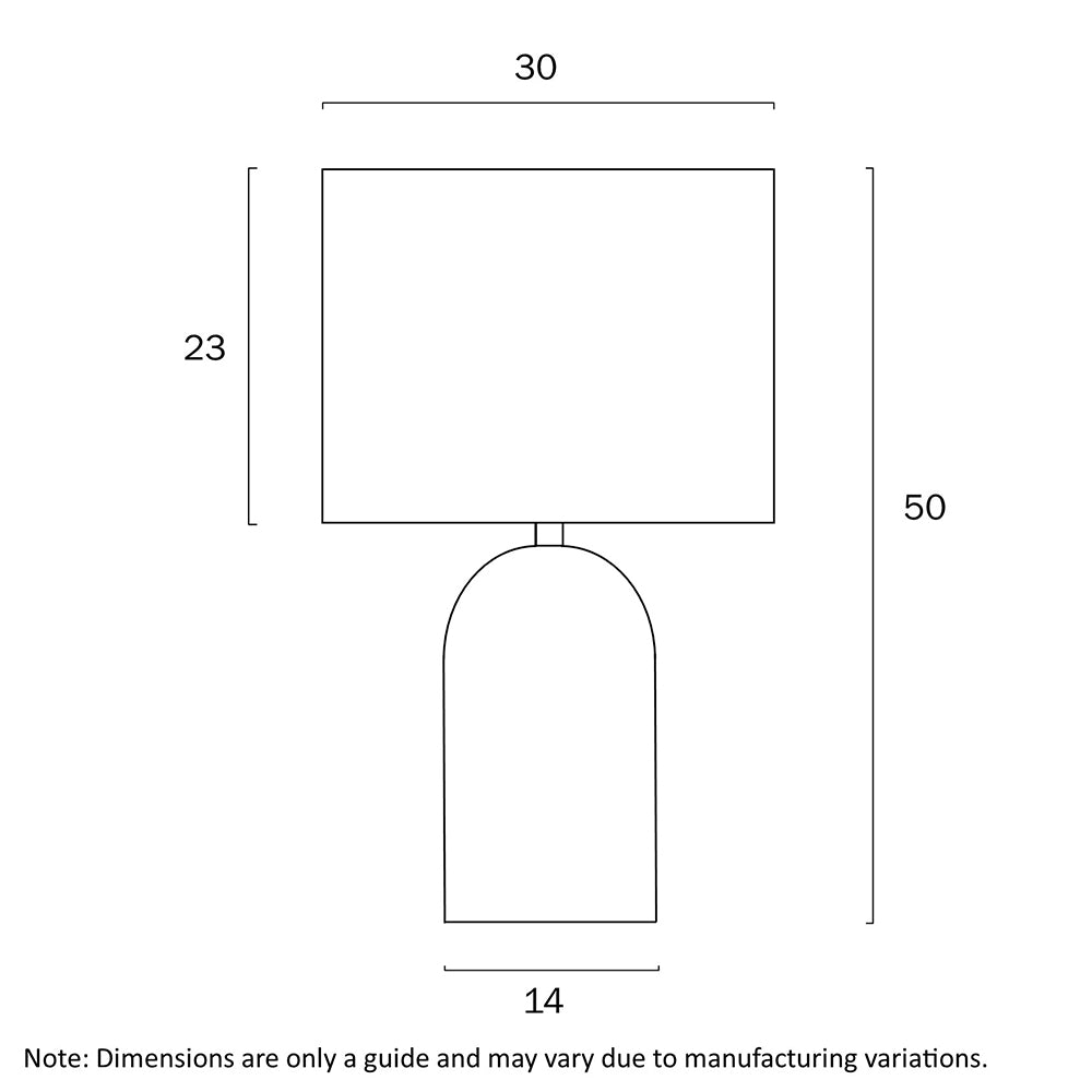 Buy Table Lamps Australia Fevik Table Lamp W300mm Grey Concrete - FEVIK TLM-GY