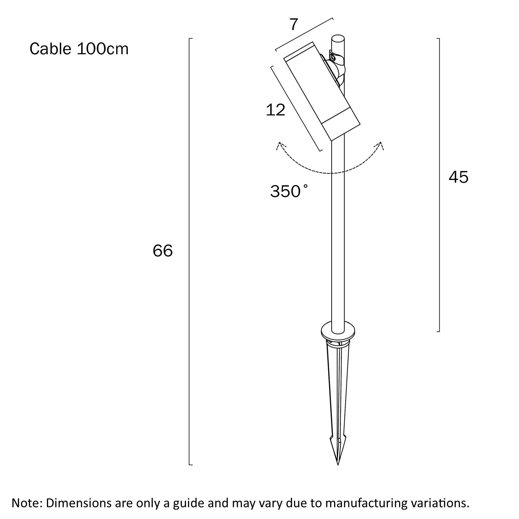 Flank LED Spotlight 3W 3000K Rust - FLANK PT3-RST324