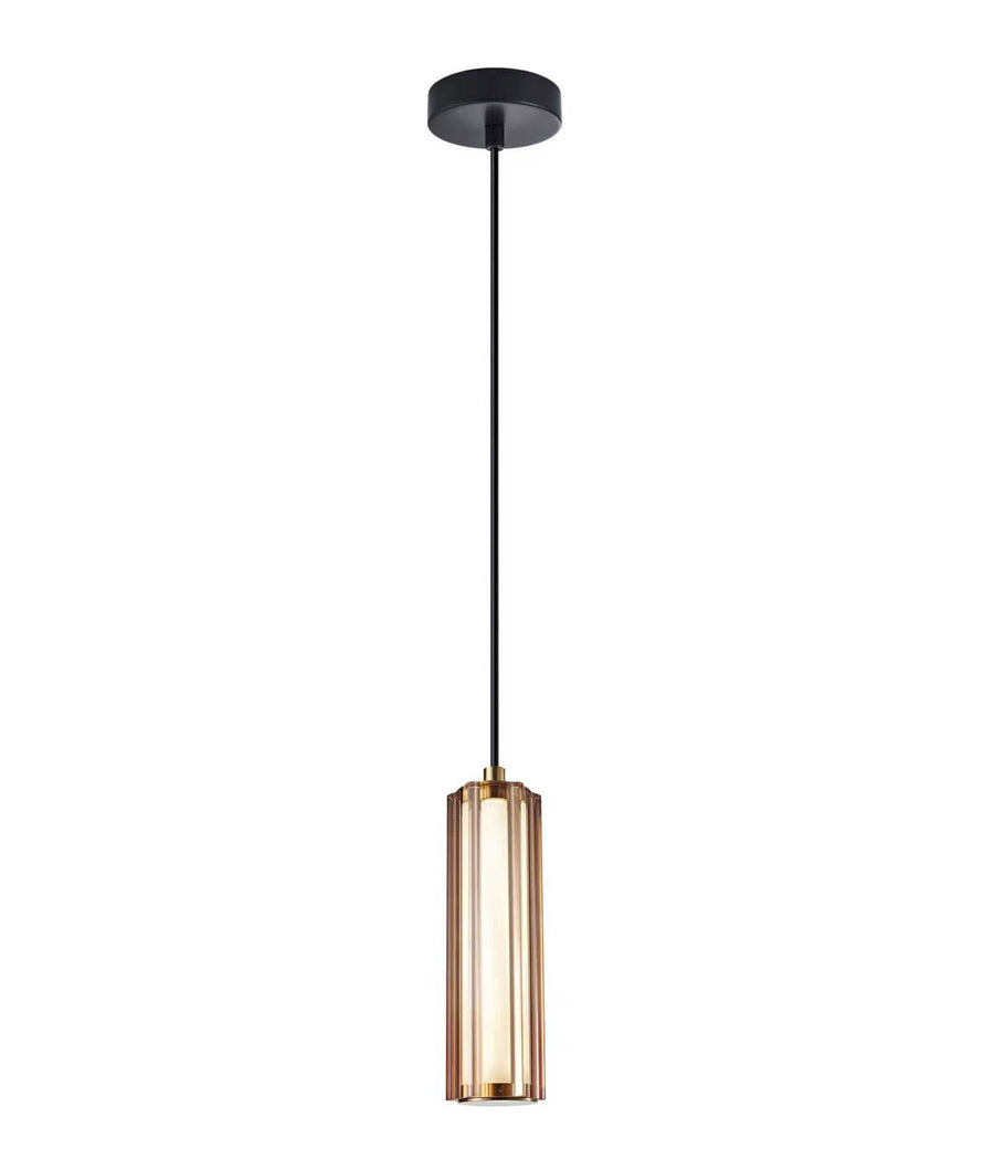 Freccia LED Curve Cylinder Pendant Light 3W Tri Colour Coffee Glass - FRECCIA1