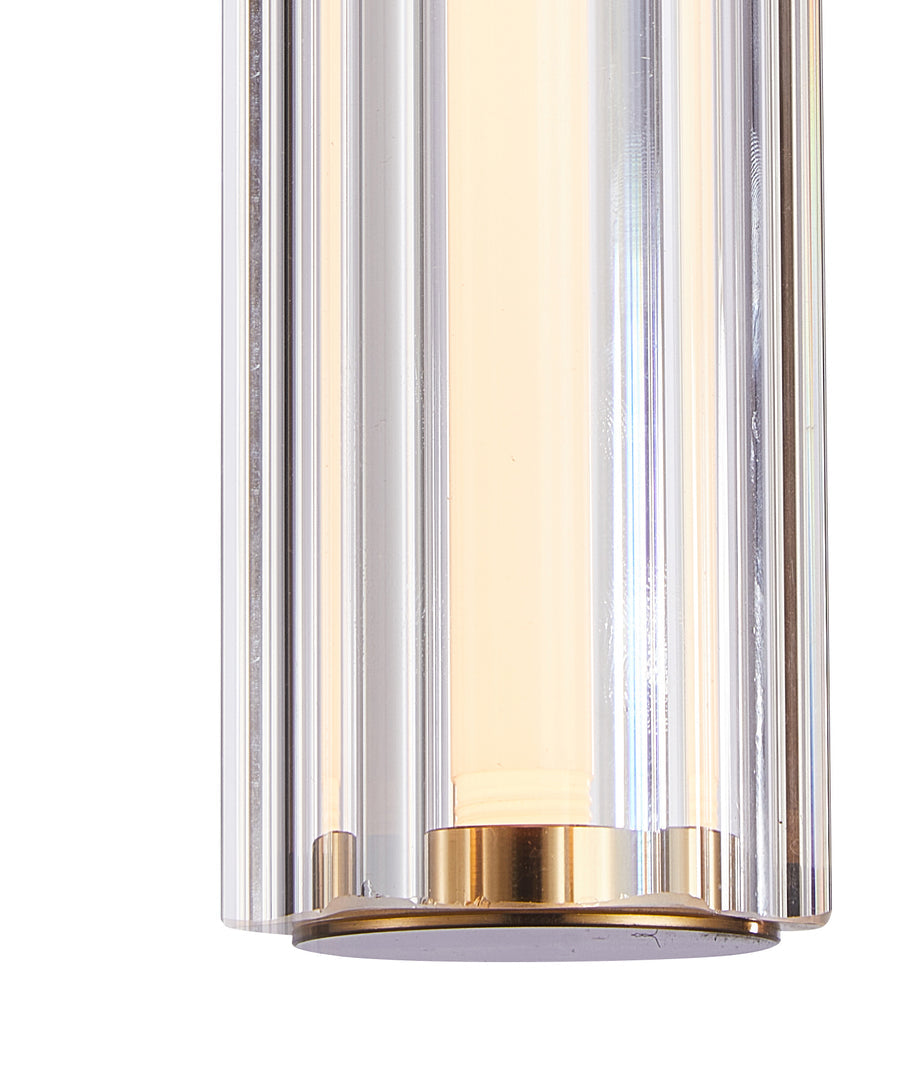Freccia LED Curve Cylinder Pendant Light 3W Tri Colour Clear Glass - FRECCIA2