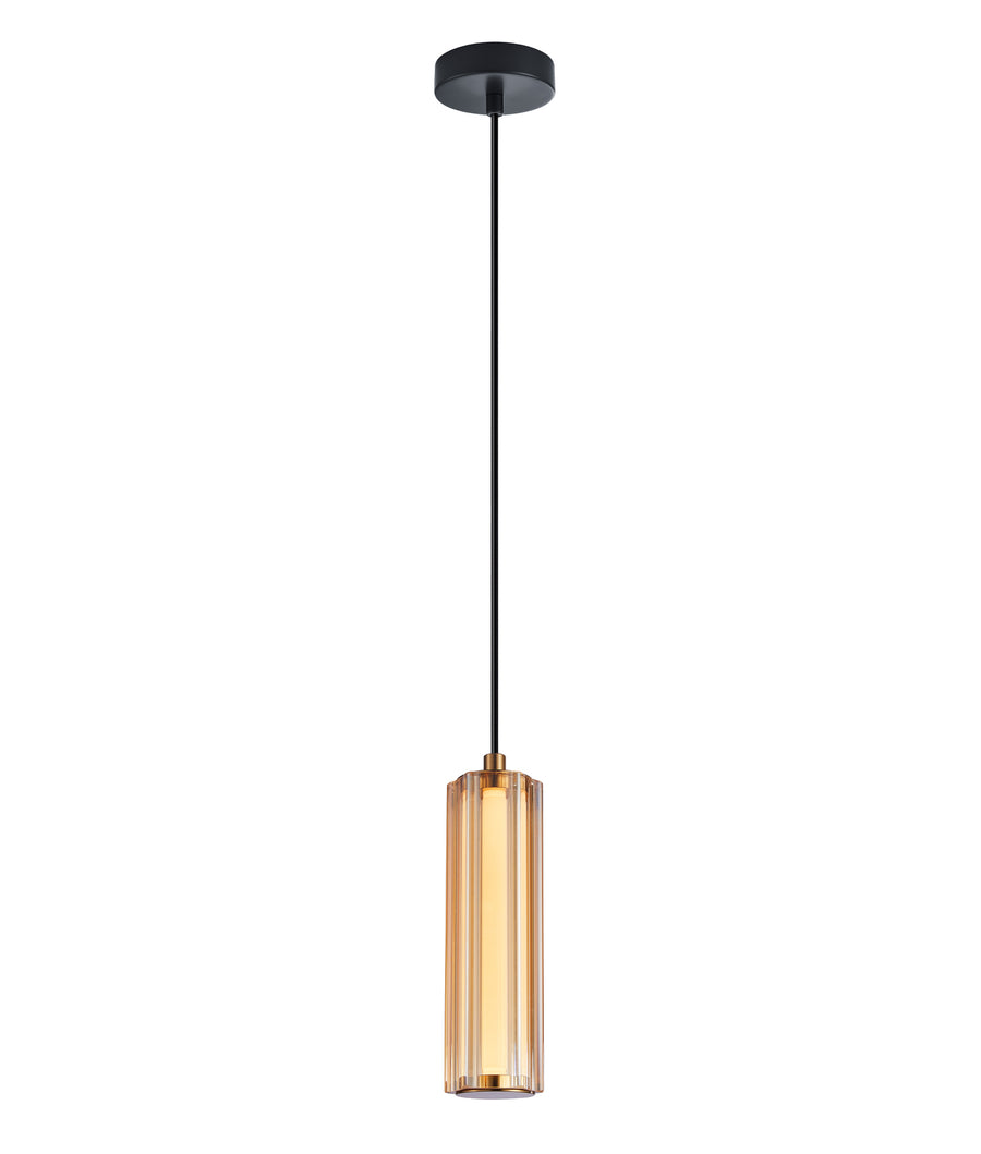 Freccia LED Curve Cylinder Pendant Light 3W Tri Colour Amber Glass - FRECCIA3