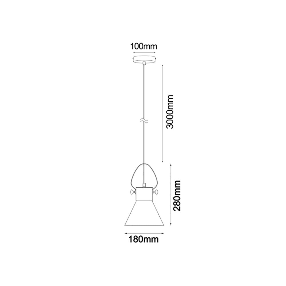 Buy Pendant Lights Australia Fumoso 1 Light Pendant Copper Plate With Smoke Cone Shape Glass - FUMOSO1