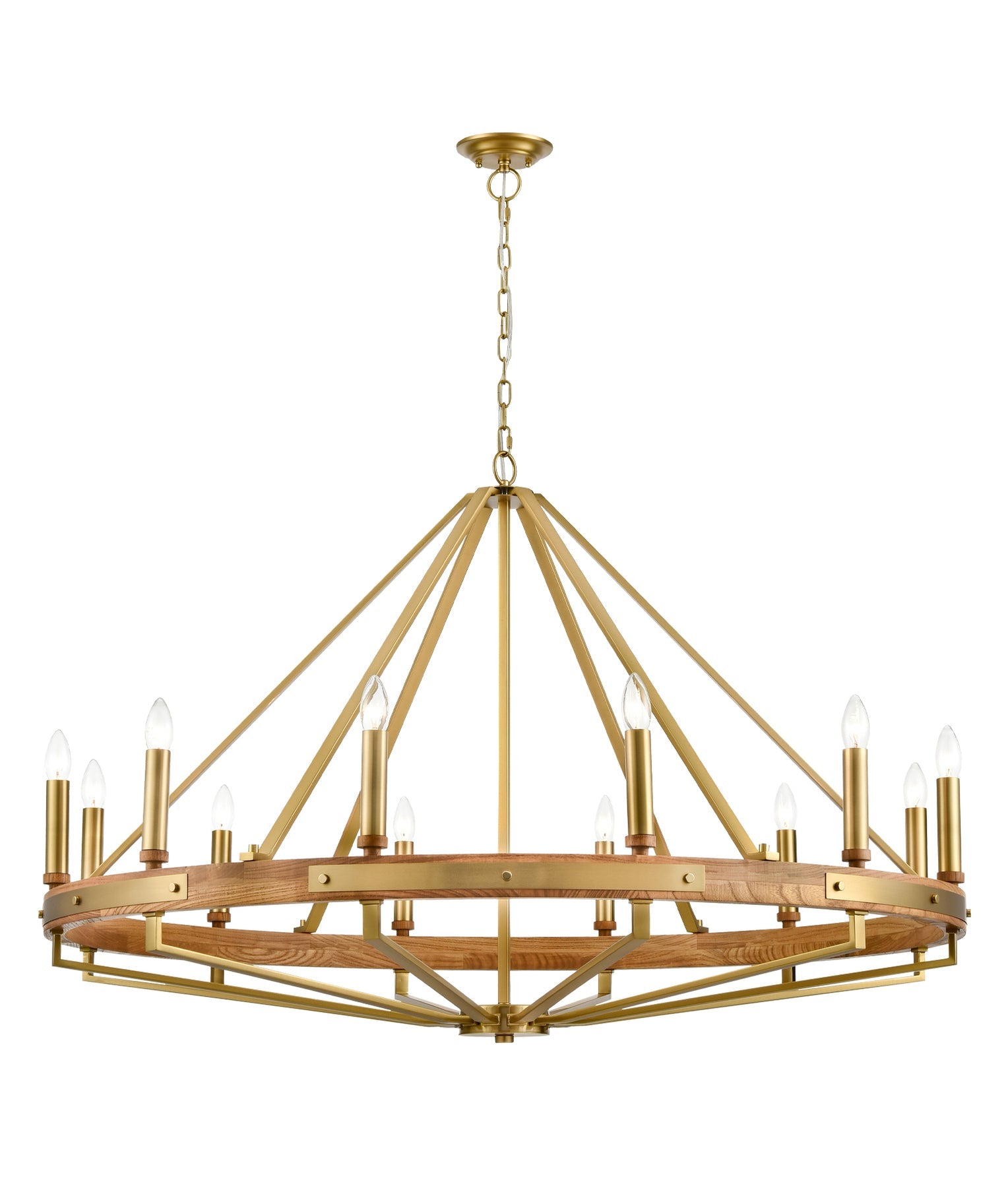 Funale 12 Light Pendant Oak Wood - FUNALE6