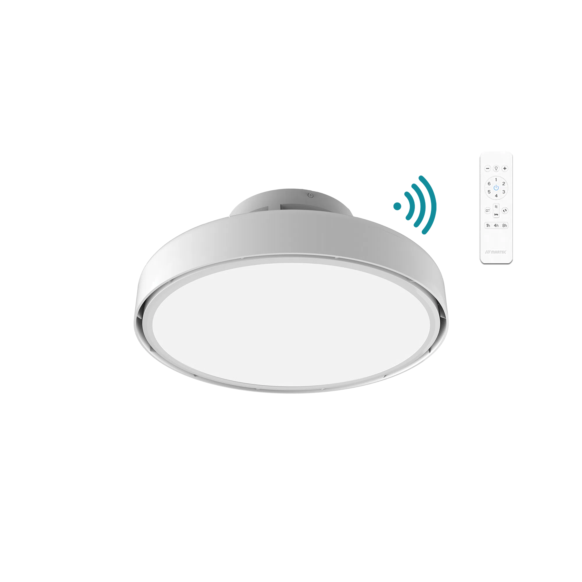 Fantom DC Bladeless Ceiling Fan With LED Light Matt White With WIFI Remote - MFDC480W