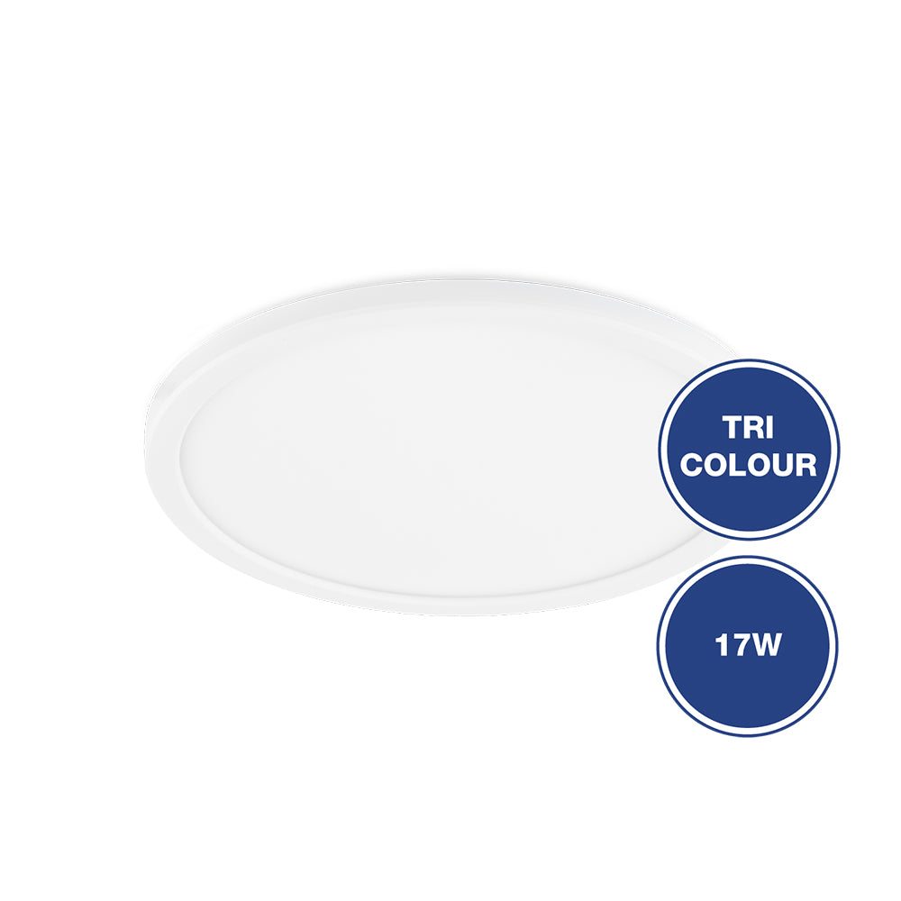 Buy LED Oyster Lights Australia Ultrathin Architectural LED Oyster 17W White TRI Colour - 181005