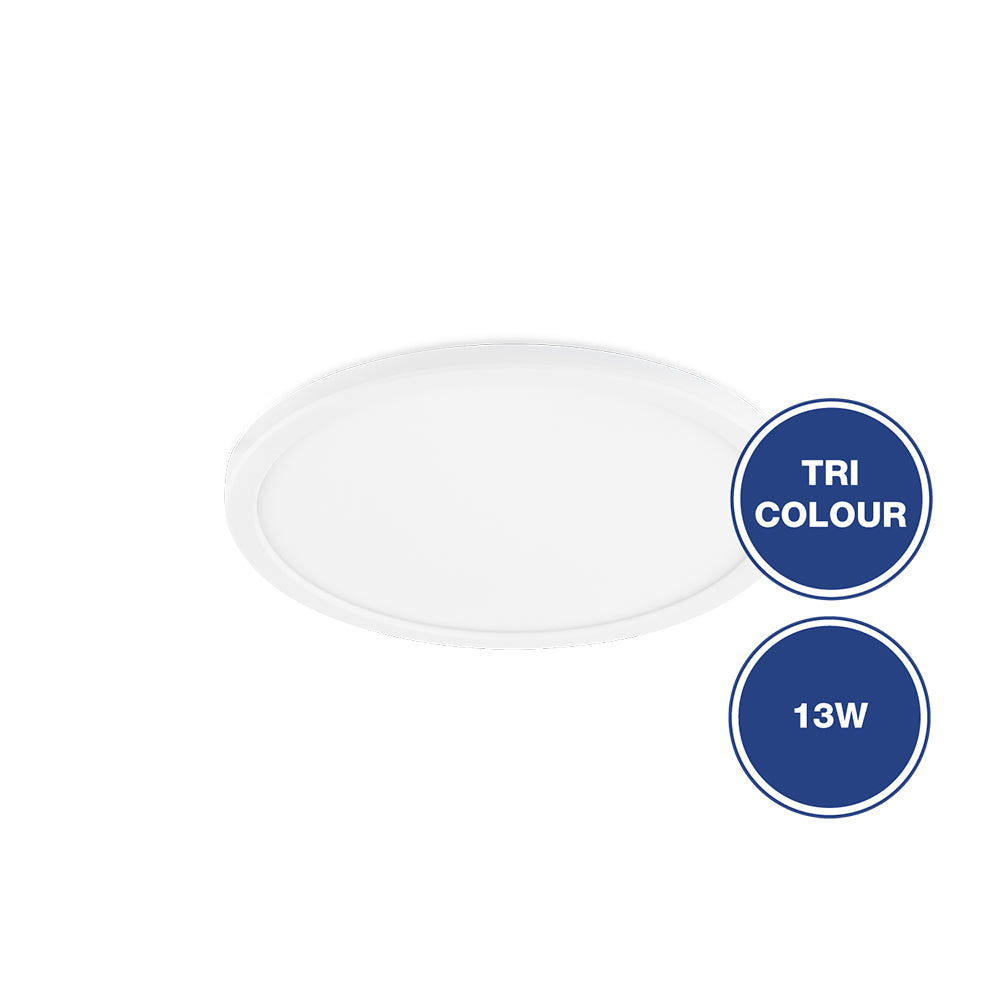 Buy LED Oyster Lights Australia Ultrathin Architectural LED Oyster 13W White TRI Colour - 181007
