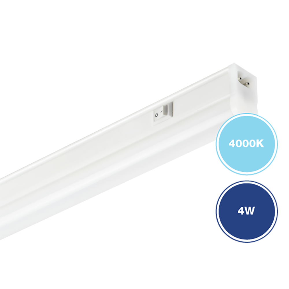 Club LED Batten Light L312mm White Polycarbonate 4000k- 212016B