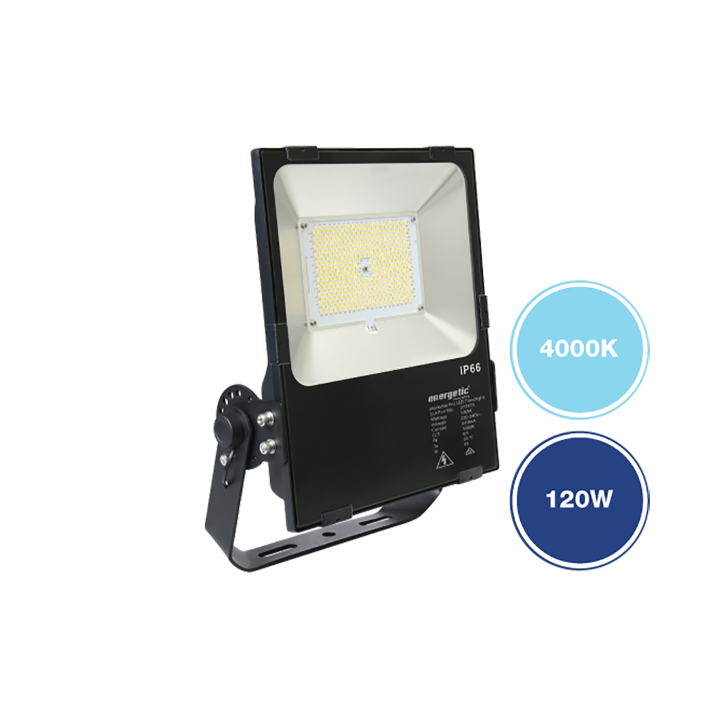 MarVelite Pro LED Flood Light 120W Black Aluminium 4000K - 273174