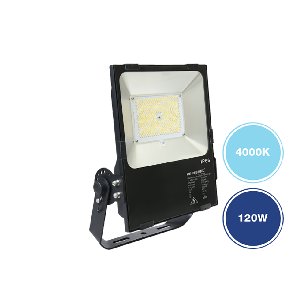 Buy Floodlights Australia MarVelite Pro LED Flood Light 120W Black Aluminium 4000K - 273174