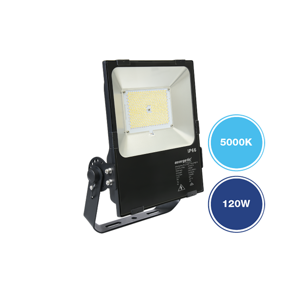 Buy Floodlights Australia MarVelite Pro LED Flood Light 120W Black Aluminium 5000K - 273175