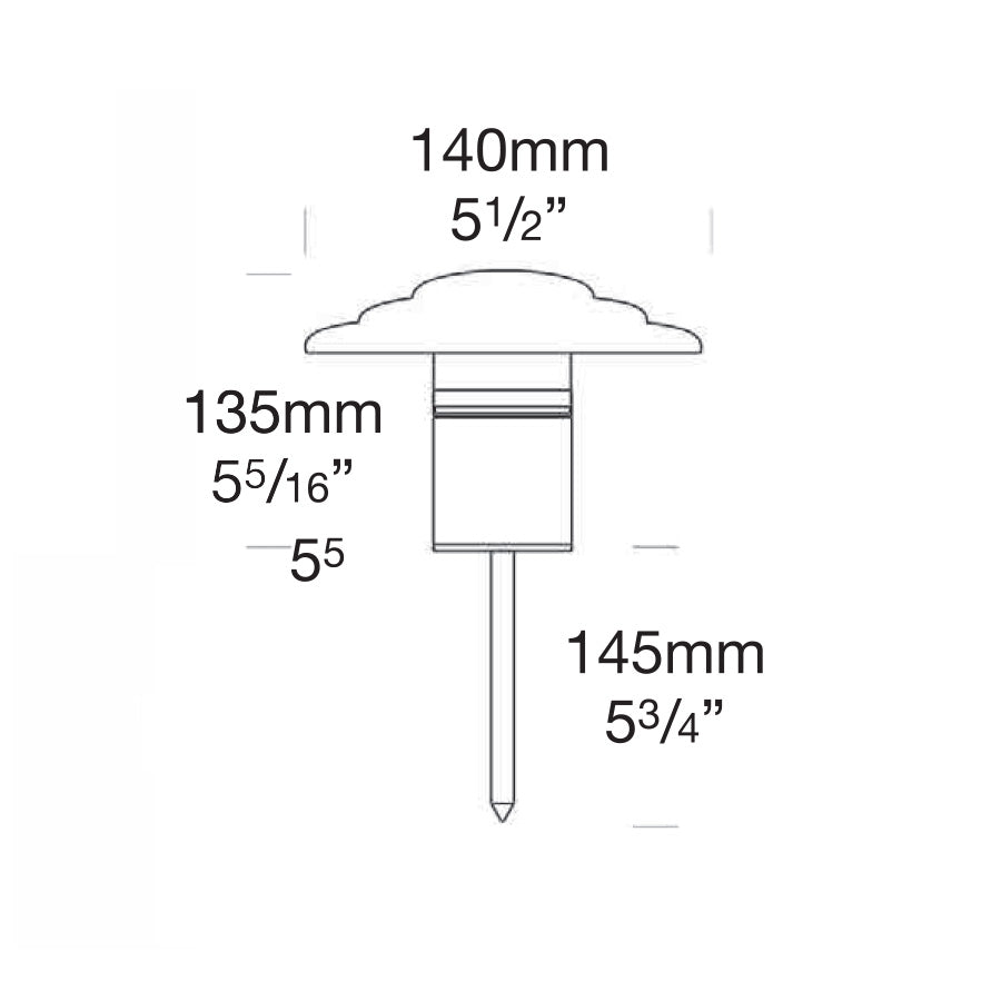 Fern Acrylic Lite with Hat Black - FN/300 BK