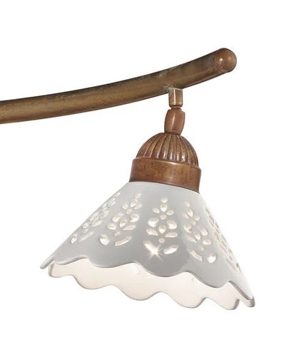 Fiori Di Pizzo 890mm Semi Flush Mount Light Pre Aged & White - IL.065.21.OC