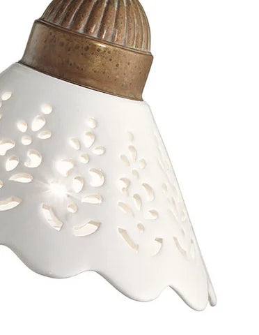 Fiori Di Pizzo 300mm Wall Light Pre Aged & White - IL.065.19.OC