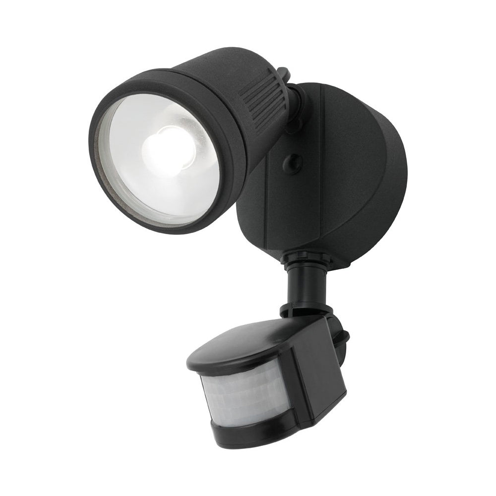Buy Security Wall Lights Australia Otto II 1X12W LED Floodlight With Sensor Black - MXD6711BLK-SEN