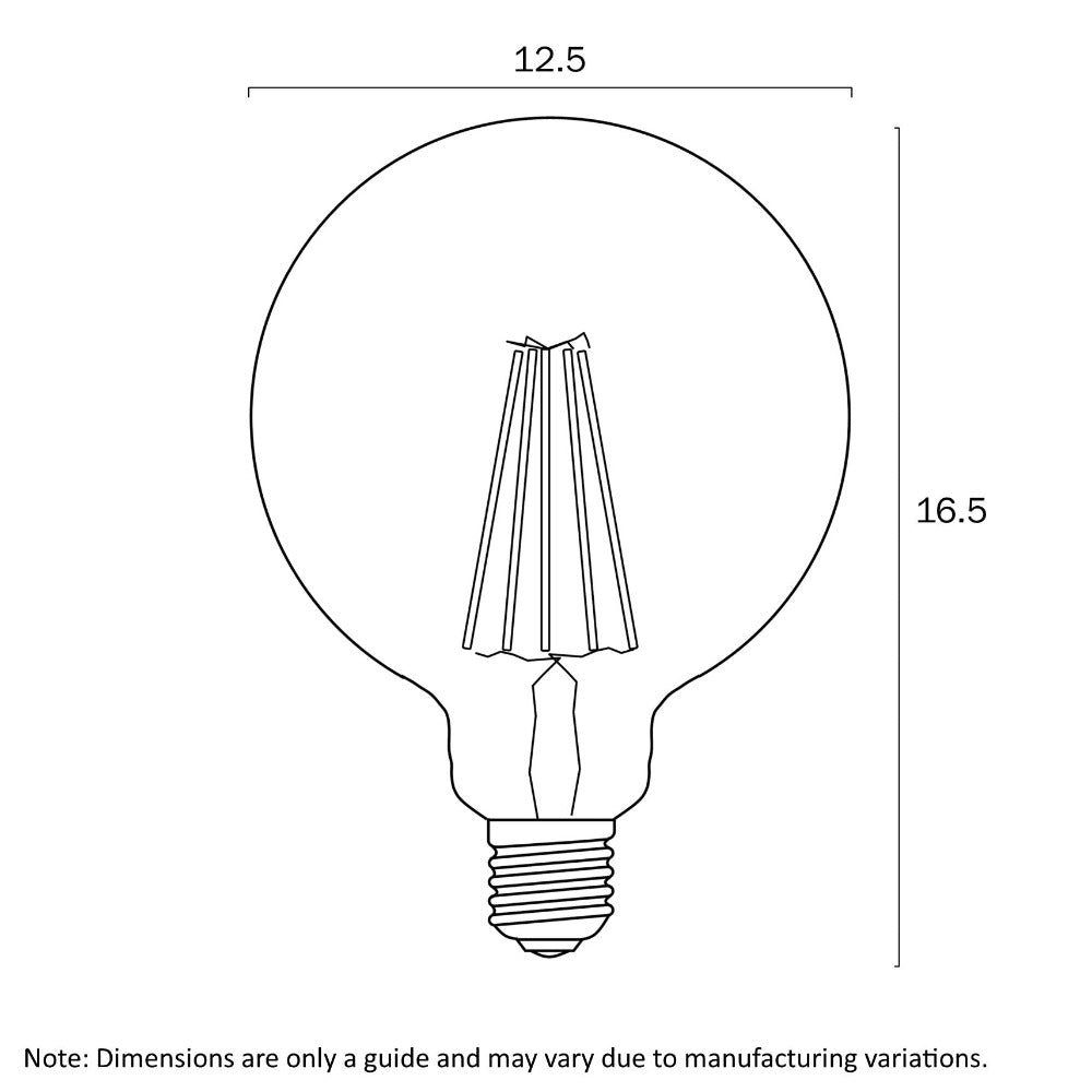 Buy LED Globes Australia G125 LED Globe ES 240V 8W Opal 3000K - GL F.G125.8-M83D