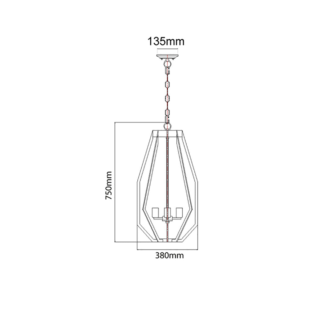 Buy Pendant Lights Australia Gamba 4 Light Oiled Bronze Narrow Cage Pendant - GAMBA2