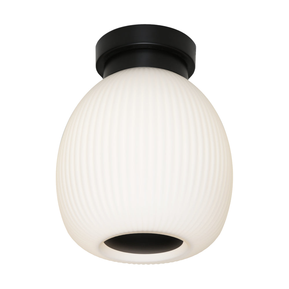 Garman Flush Mount Light Black - GARM1BFBLK