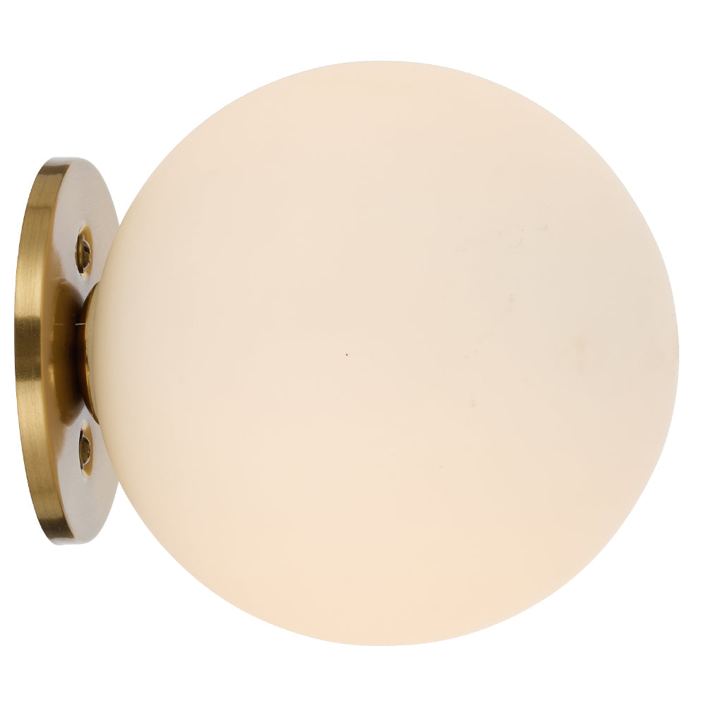 Gaston Wall Bracket Antique Gold & Opal Matt - GASTON WB-AGOM