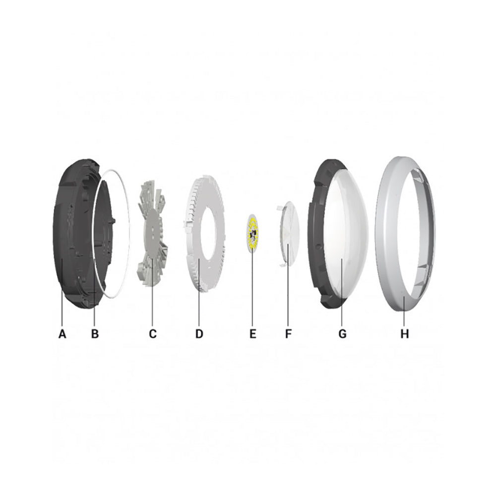 Buy LED Bunker Lights Australia Jack Round LED Bunker Light Black 4000K - GJ2101