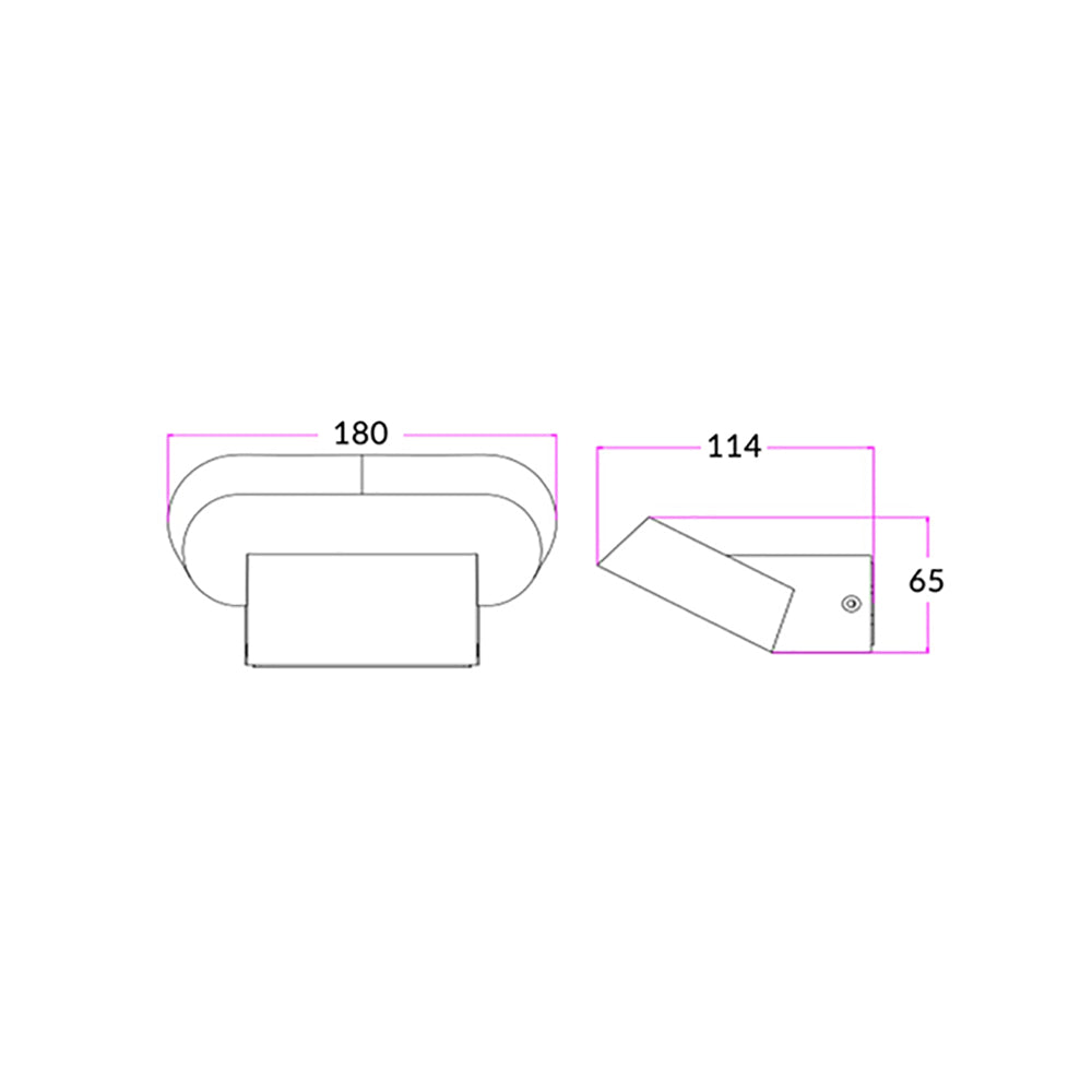 Buy Exterior Wall Lights Australia GLANS Exterior LED Surface Mounted Wall Light White 7W 3000K IP65 - GLANS02