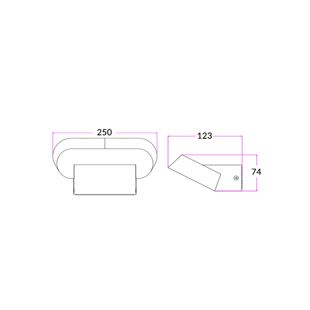 Buy Exterior Wall Lights Australia GLANS Exterior LED Surface Mounted Wall Light White 13W 3000K IP65 - GLANS04