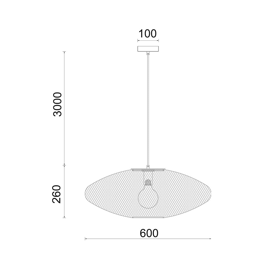 Buy Pendant Lights Australia Interior Oval Stainless Steel 1 Light Pendant Large Black - GOLPE3