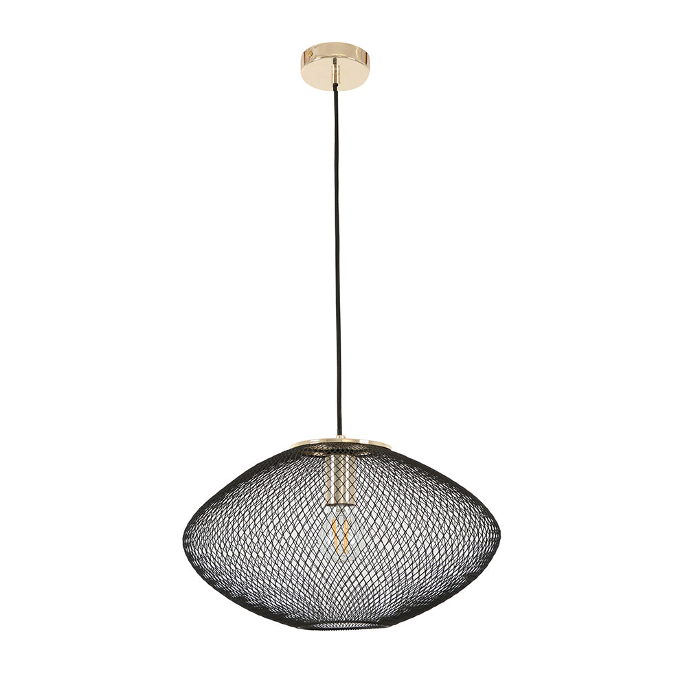 Buy Pendant Lights Australia Interior Oval Stainless Steel 1 Light Pendant Large Black - GOLPE3