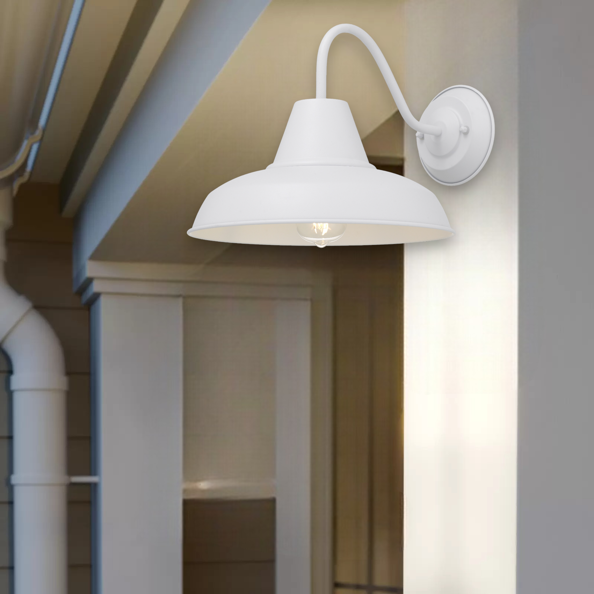 Gordon Aluminium Exterior Wall Light White - GORDON EX-WH