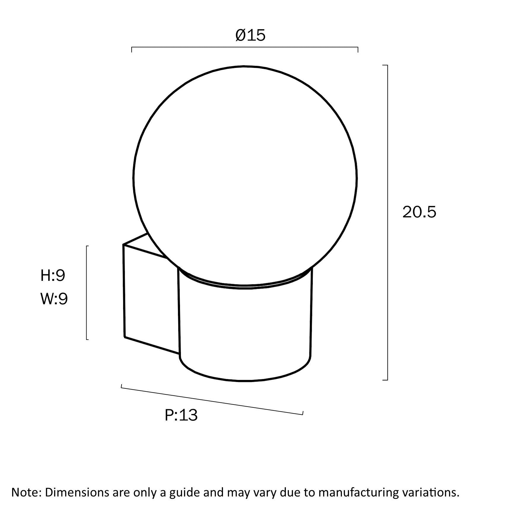 Gorem Wall Light Black - GOREM EX-BKOM