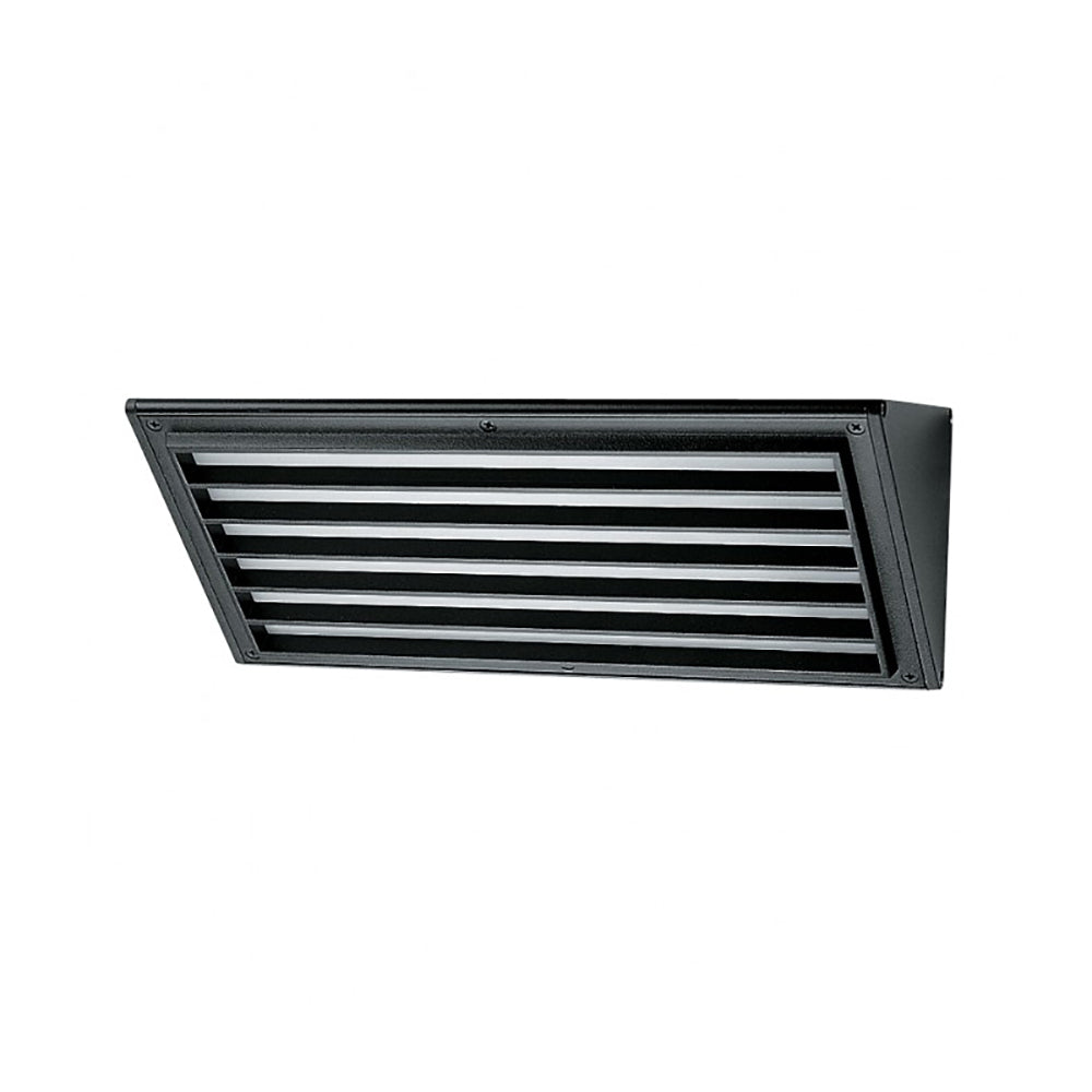 Buy Exterior Wall Lights Australia Louvered Exterior Wall Light 17W Black Aluminium 4000K - GT5627-BL