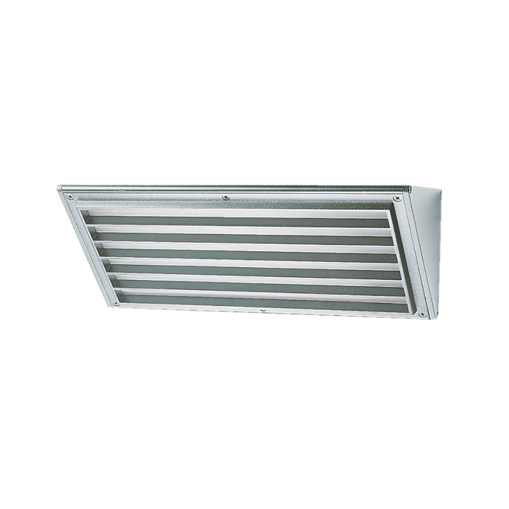 Buy Exterior Wall Lights Australia Midi Louvered Exterior Wall Light Silver Aluminium 4000K - GT5627-SI