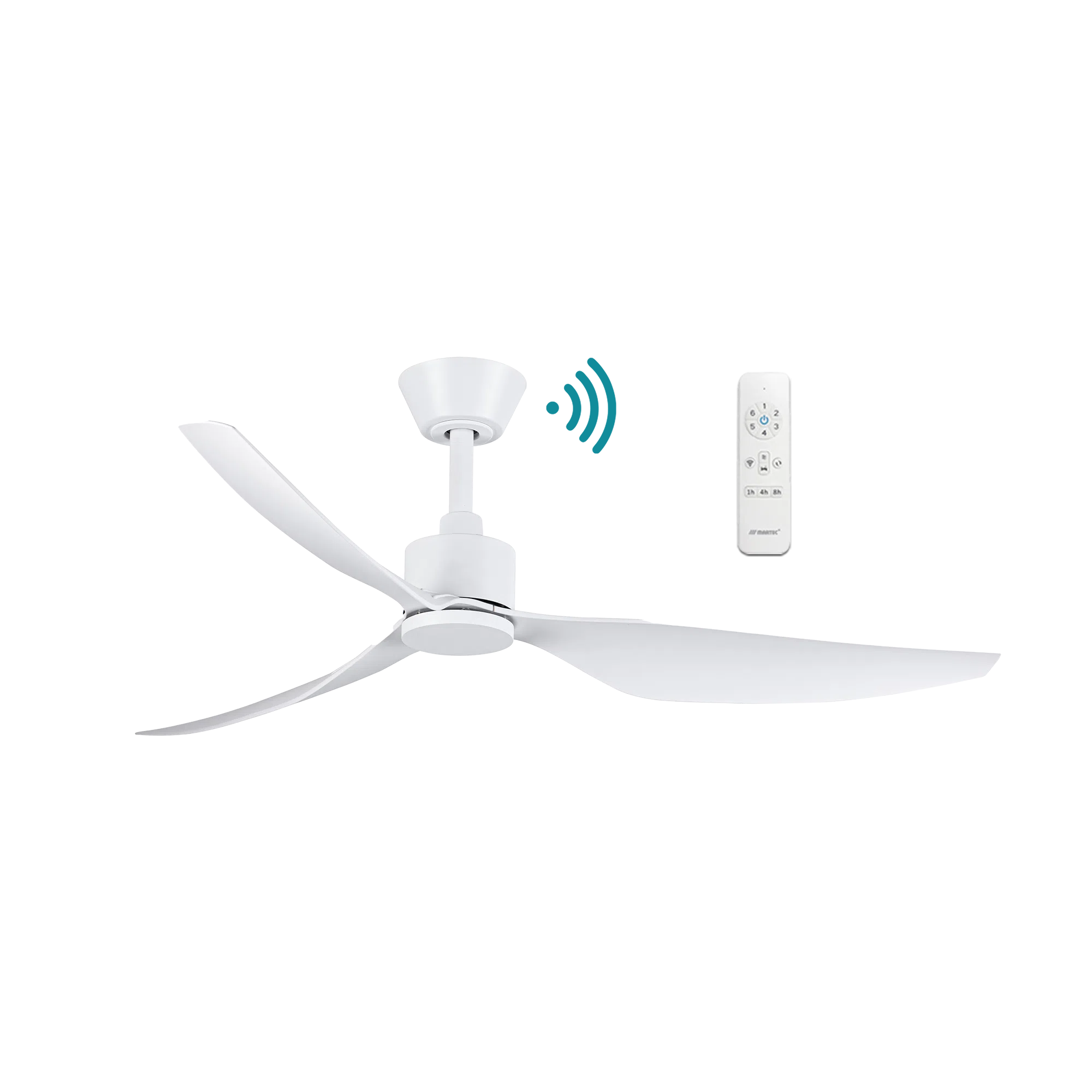 Genoa DC Ceiling Fan 50" 3 Blade Matt White With WIFI Remote - MGDC133W