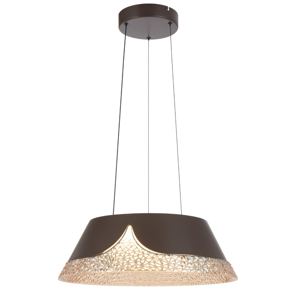Halifax 500mm LED Pendant Light 28W 3CCT Bronze & Amber - HALIFAX PE50-BZ