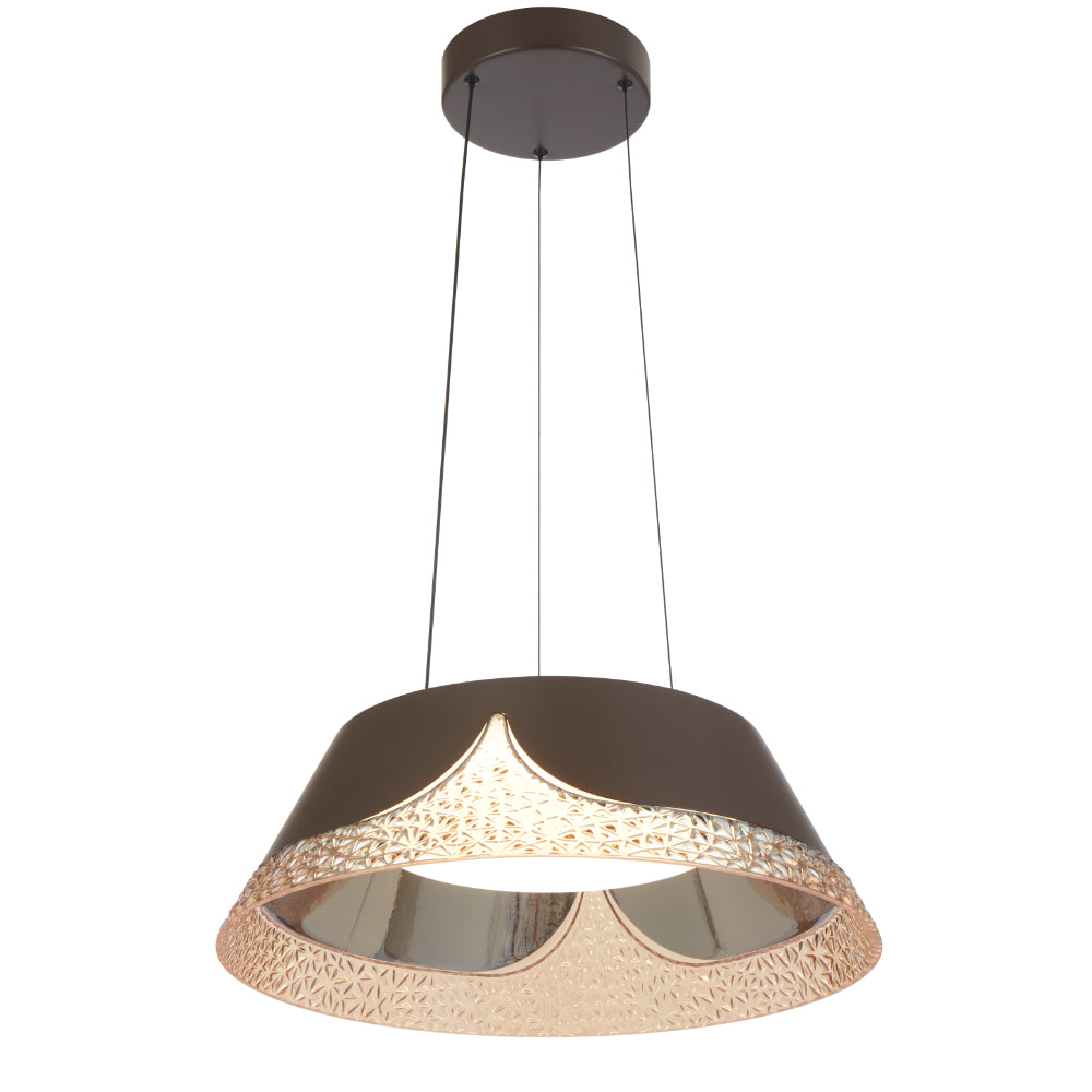 Halifax 500mm LED Pendant Light 28W 3CCT Bronze & Amber - HALIFAX PE50-BZ