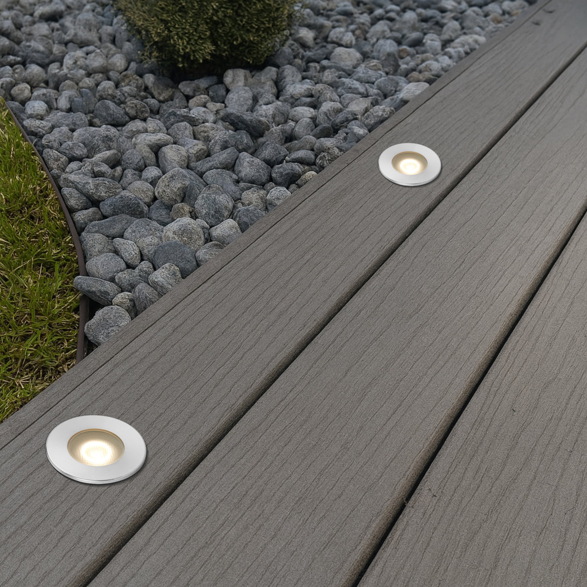 Halon LED Inground Light 24V 1W 3000K Stainless Steel - HALON G1-SS324