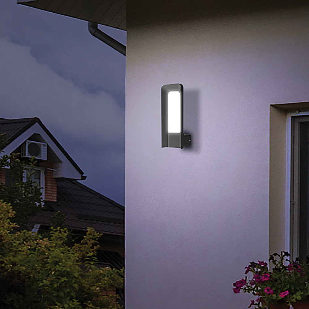 Buy Exterior Wall Lights Australia HATHOR Exterior LED Wall Light Dark Grey 9W 3000K IP54 - HATHOR1