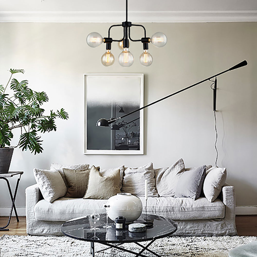 Buy Pendant Lights Australia HEXA Modern Abstract 6 Light Pendant Gold - HEXA2