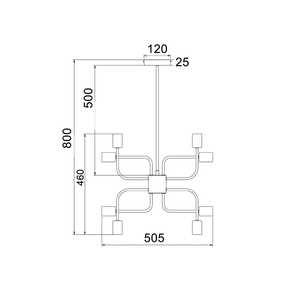 Buy Pendant Lights Australia HEXADE Modern Abstract 16 Light Pendant Black - HEXADE1
