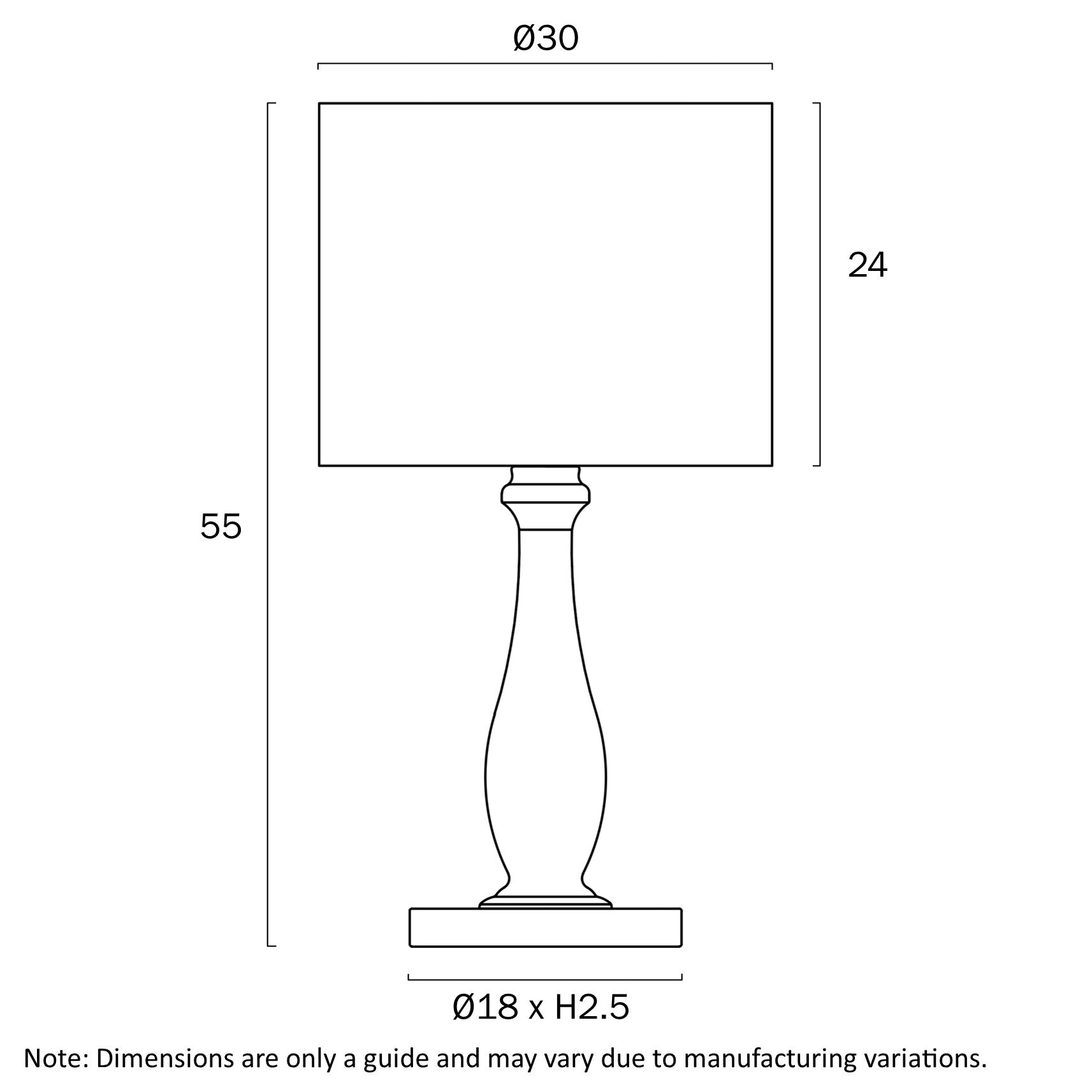 Hommer Table Lamp Black - HOMMER TL-BKBE