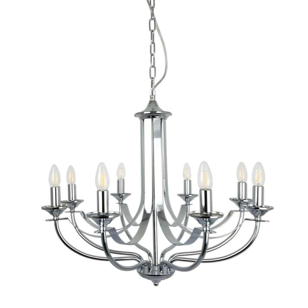 Buy Chandeliers Australia Fiorentino Lighting - HOODSHIRE 8 Light Chandelier Chrome
