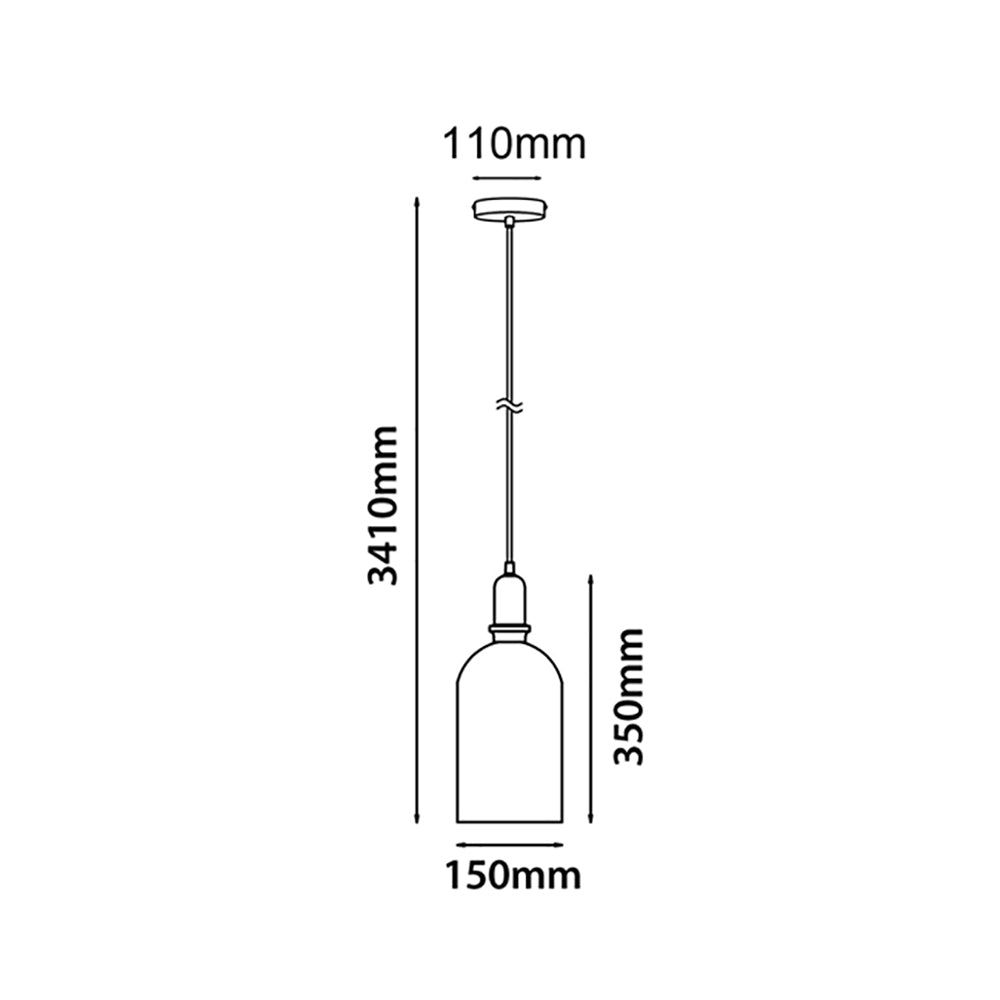 Buy Pendant Lights Australia HORTEN Oblong 1 Light Pendant White - HORTEN1
