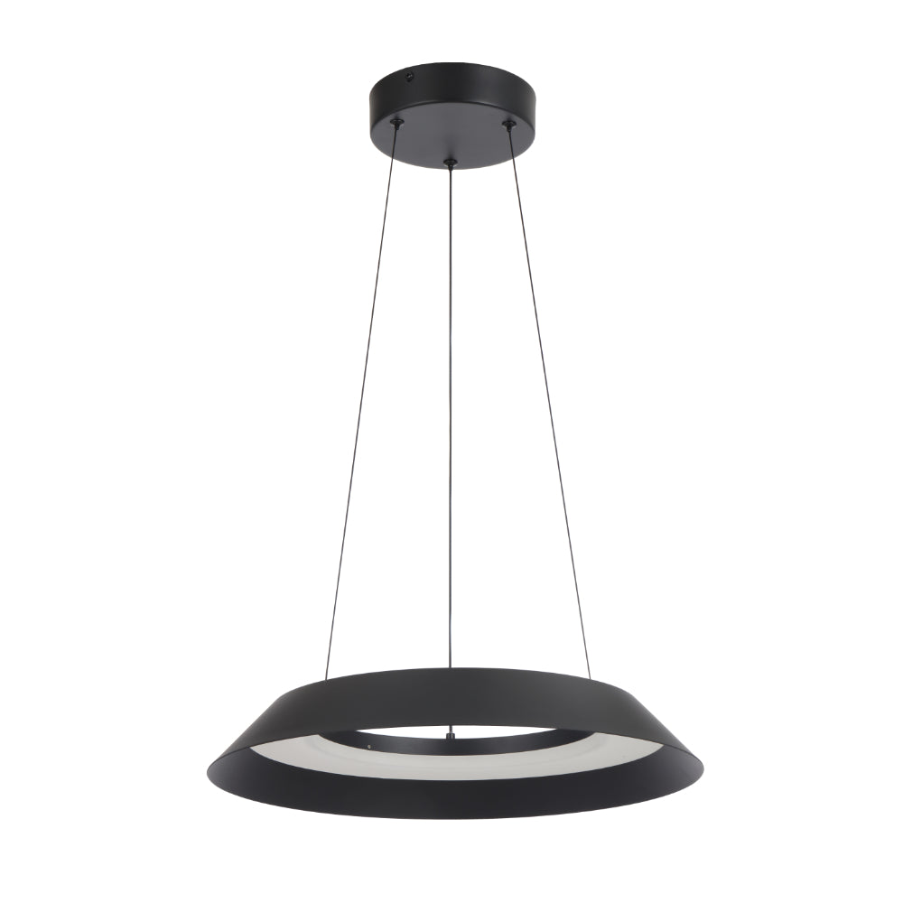 Hovin 430mm LED Pendant Light Black - HOVIN PE43-BK