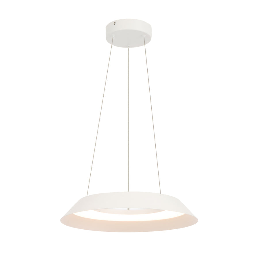 Hovin 430mm LED Pendant Light White - HOVIN PE43-WH