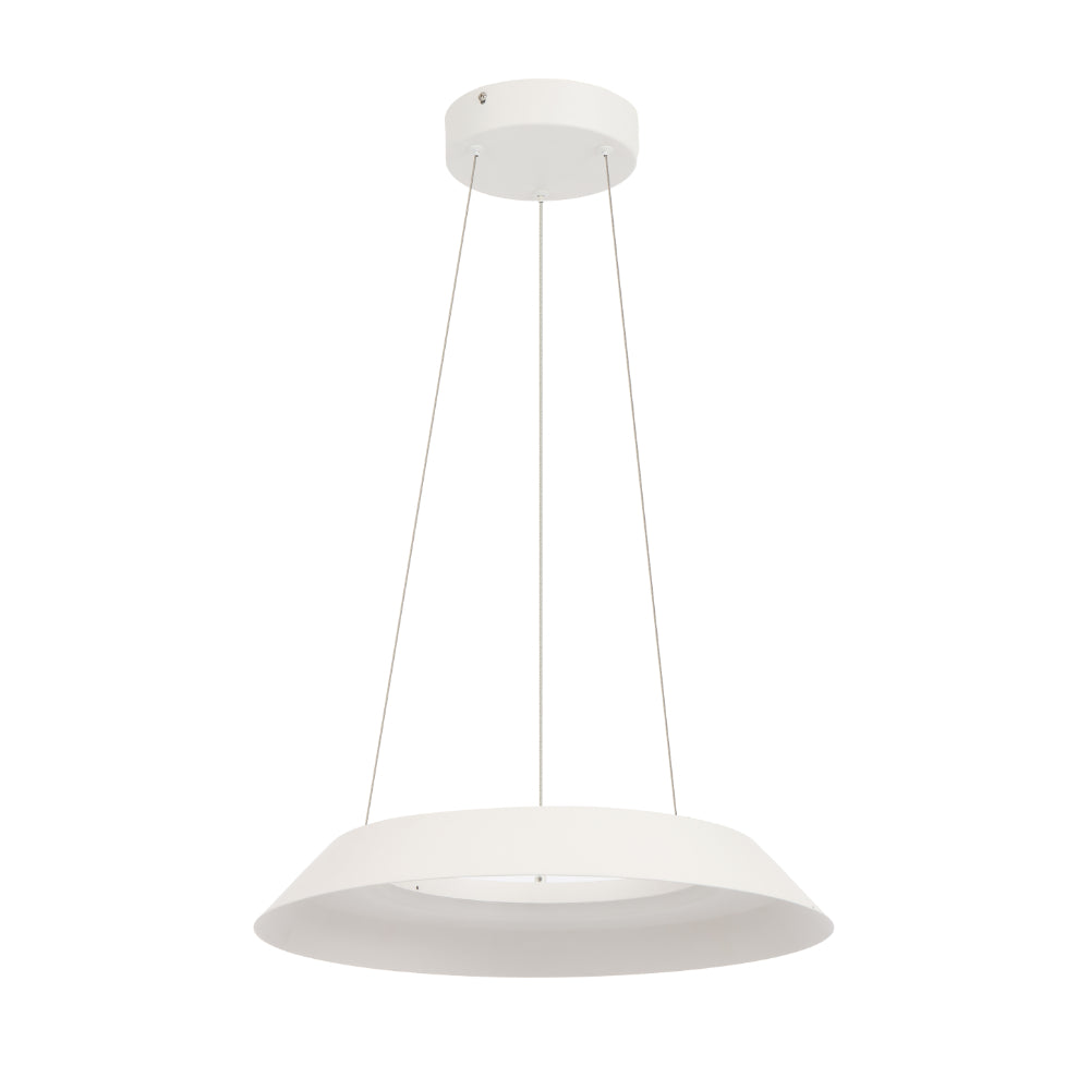 Hovin 430mm LED Pendant Light White - HOVIN PE43-WH